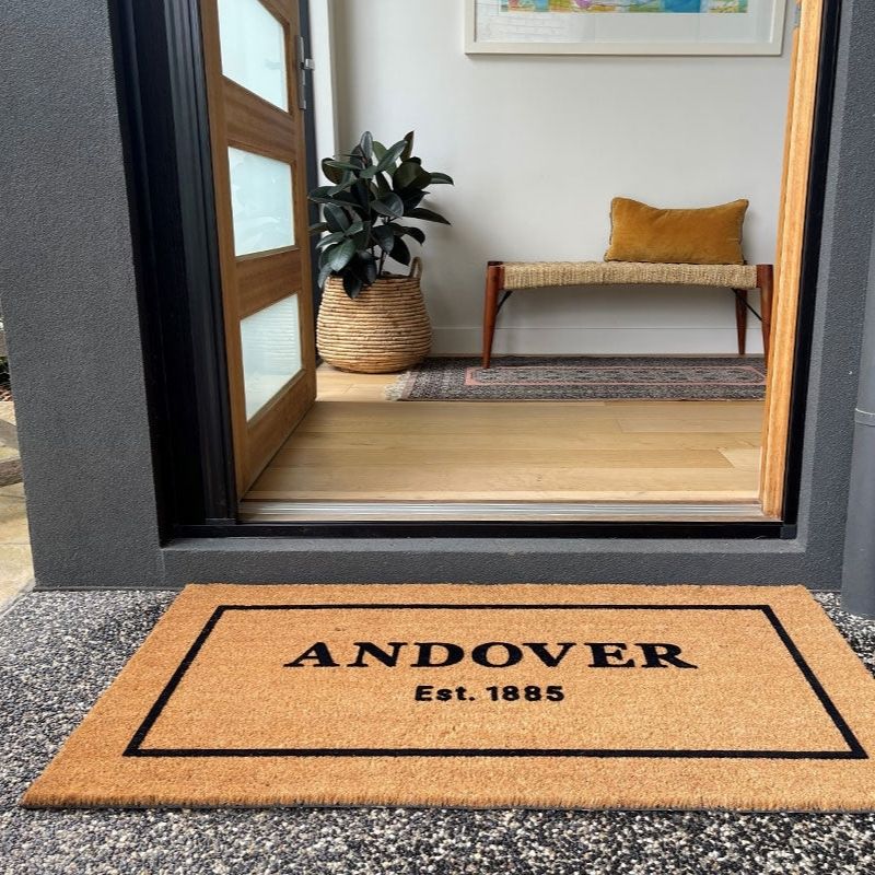 Custom Text and Year Premium Coir Doormat | Hamptons Home | Hamptons Home