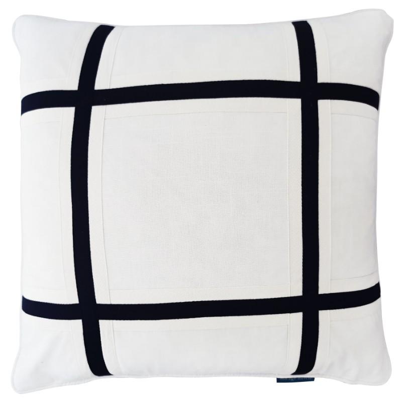 NORTH CAPE Dark Blue and White Cushion Cover | Hamptons Home | Hamptons Home