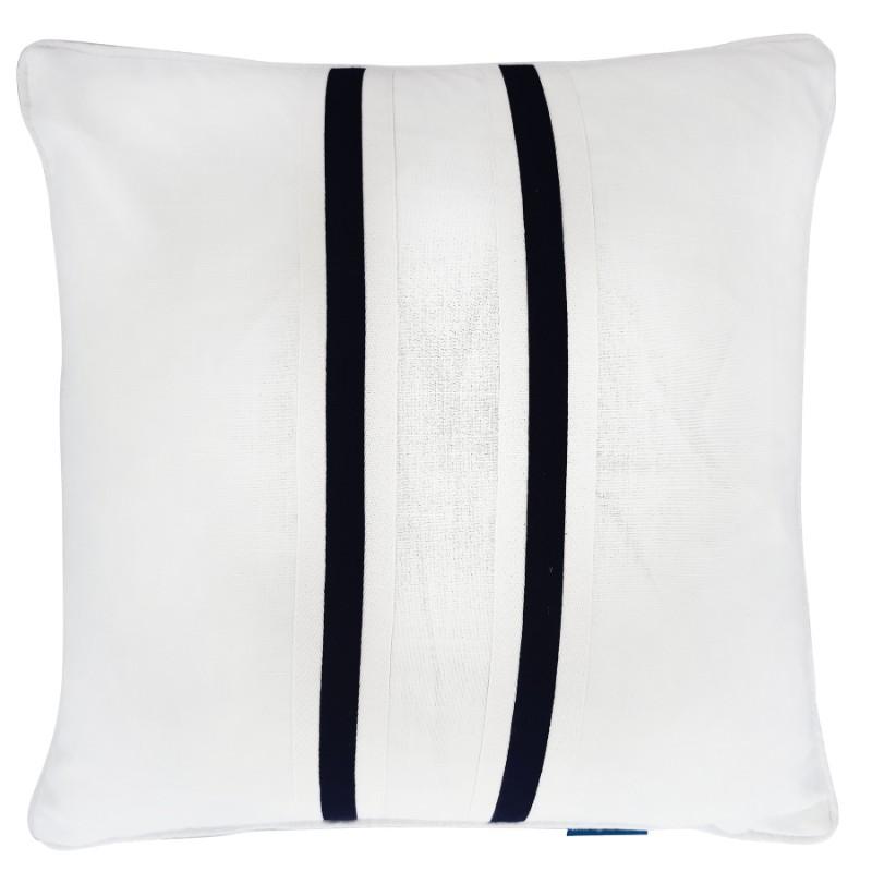 NORTH CAPE Dark Blue and White Twin Strip Cushion Cover| Hamptons Home | Hamptons Home