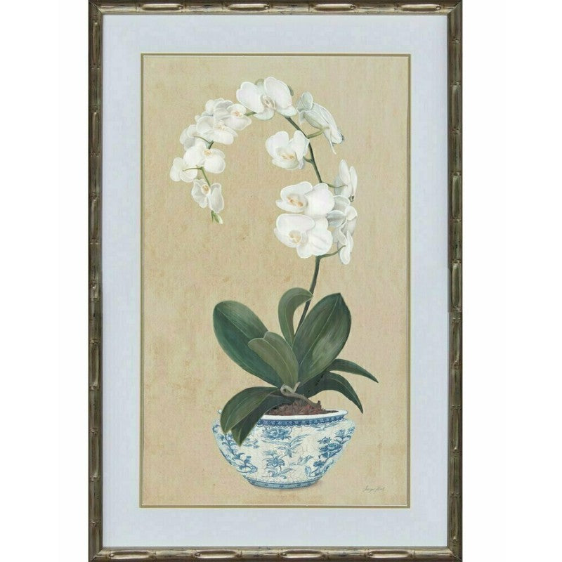 Orchid Bamboo Framed Wall Art | Hamptons Home | Hamptons Home