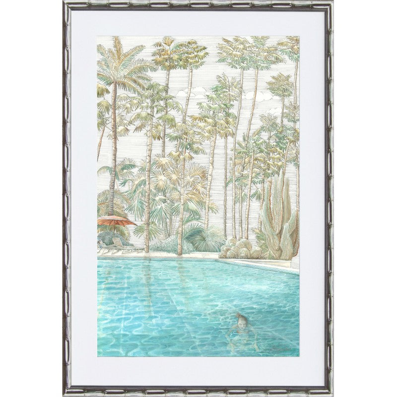 Poolside Bamboo Framed Wall Art | Hamptons Home | Hamptons Home