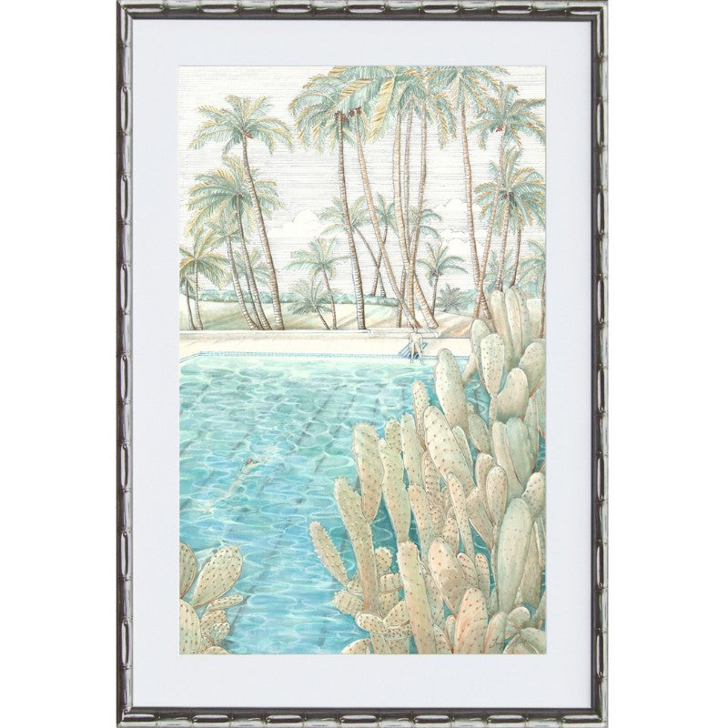Poolside Bamboo Framed Wall Art | Hamptons Home | Hamptons Home