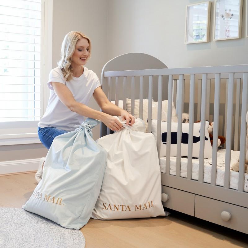 Luxury Personalised Velvet Santa Sack Snow White | Hamptons Home | Hamptons Home