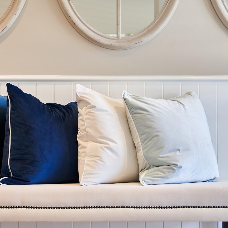 SARINA Dark Blue Premium Velvet Cushion Cover | Hamptons Home | Hamptons Home