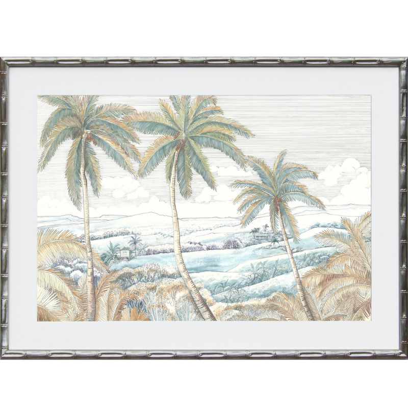 Tropical Living Bamboo Framed Wall Art | Hamptons Home | Hamptons Home