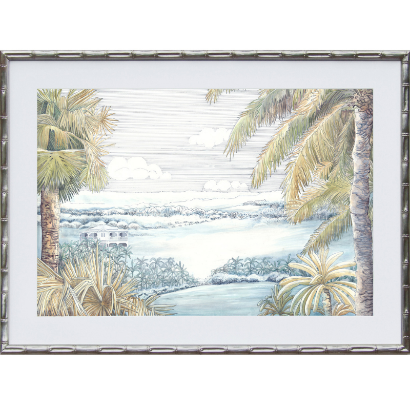 Tropical Living Bamboo Framed Wall Art | Hamptons Home | Hamptons Home
