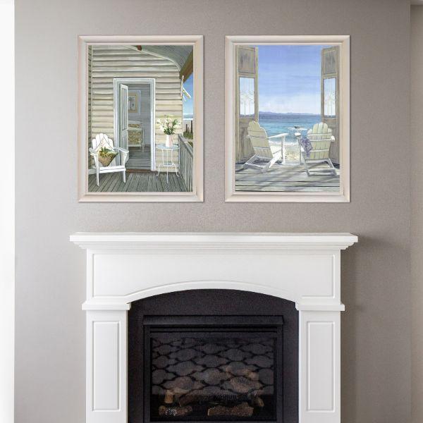 Hamptons Adirondack Chairs Seaview Framed Wall Art | Hamptons Home | Hamptons Home