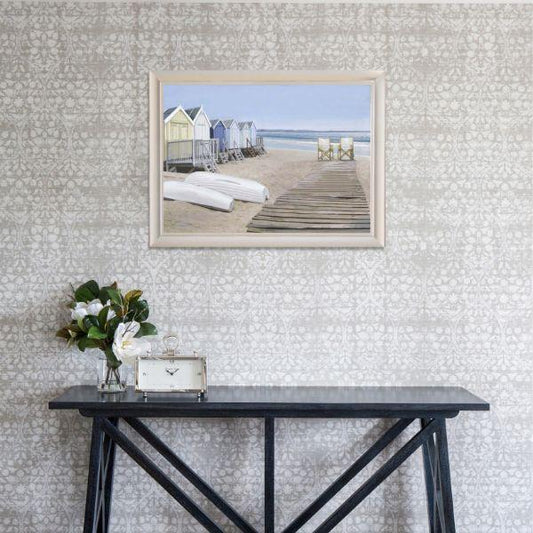Hamptons Beach Huts and Boats Framed Wall Art | Hamptons Home | Hamptons Home