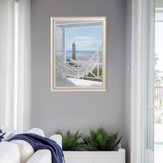 Hammock on Veranda Framed Wall Art | Hamptons Home | Hamptons Home