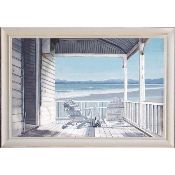 Hamptons Veranda by the Sea Framed Wall Art l Hamptons Home | Hamptons Home