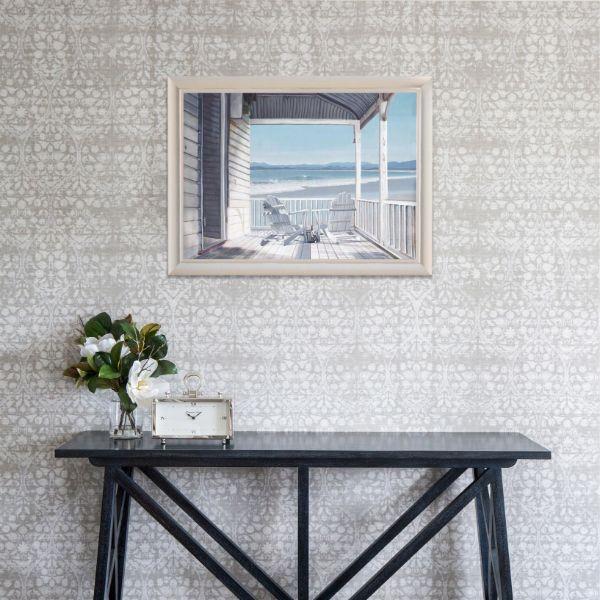 Hamptons Veranda by the Sea Framed Wall Art l Hamptons Home | Hamptons Home