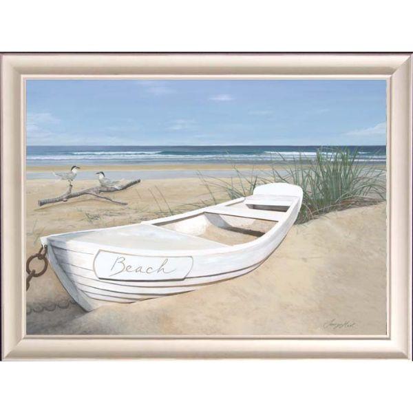 White Yacht Beach Framed Wall Art | Hamptons Home | Hamptons Home