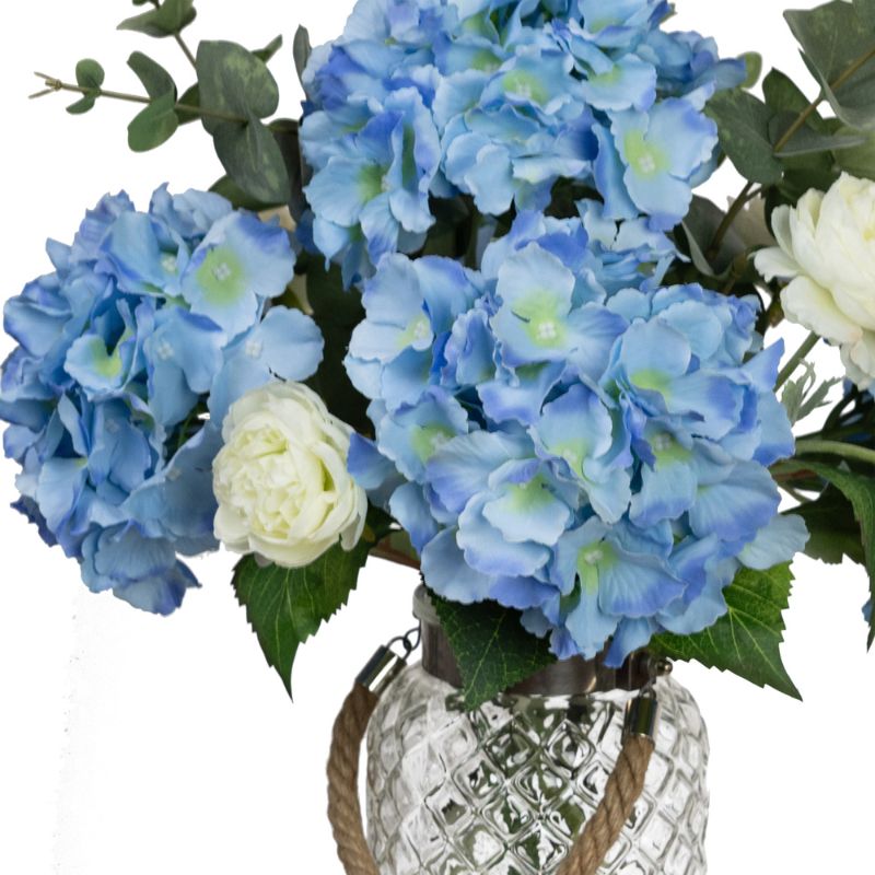 Blue Hydrangea & Peony Mixed Arrangement  | Hamptons Home 