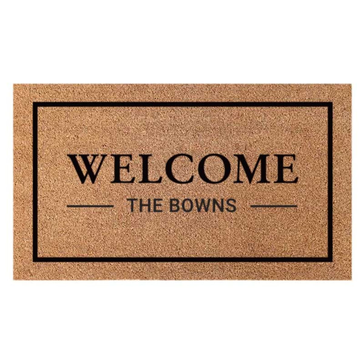 Custom Classic Welcome Coir Doormat | Hamptons Home