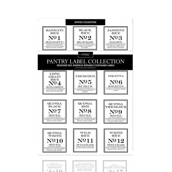 Vintage Black and White Pantry & Household Label Ultimate Set | Hamptons Home