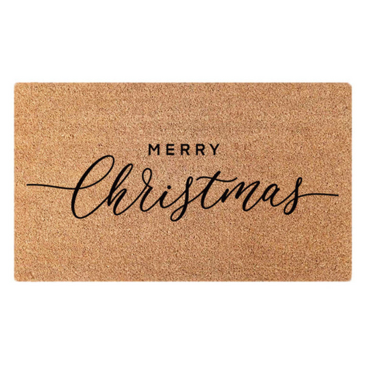 Merry Christmas Coir Doormat