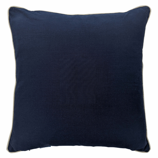 WAKEFIELD Plain Dark Blue Cushion Cover | Hamptons Home