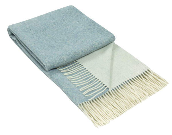 Astor Sky Blue Cashmere and Superfine Merino Wool Throw Blanket Online | Hamptons Home