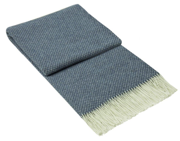 RALPH Navy Cashmere and Merino Wool Blend Throw Blanket Online | Hamptons Home