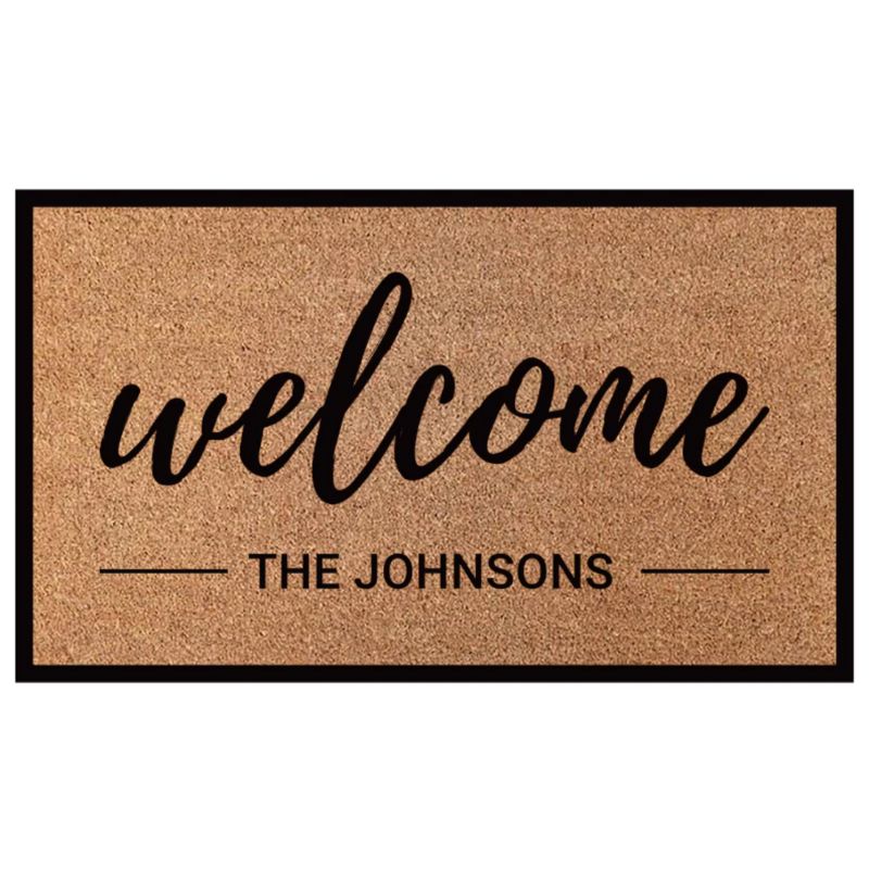 Custom Embossed Surname Coir Doormat | Hamptons Home | Hamptons Home