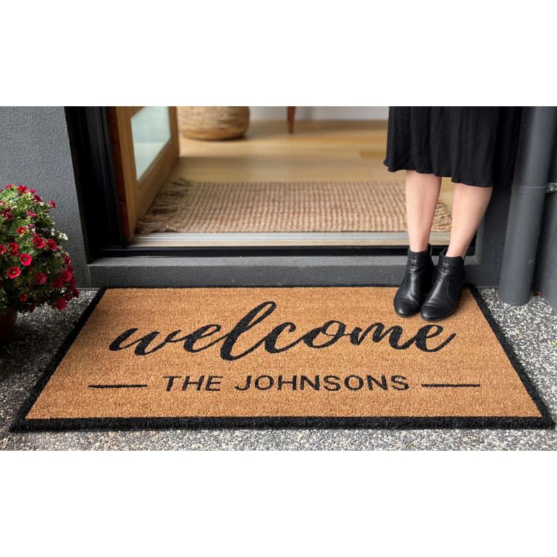 Custom Embossed Surname Coir Doormat | Hamptons Home | Hamptons Home