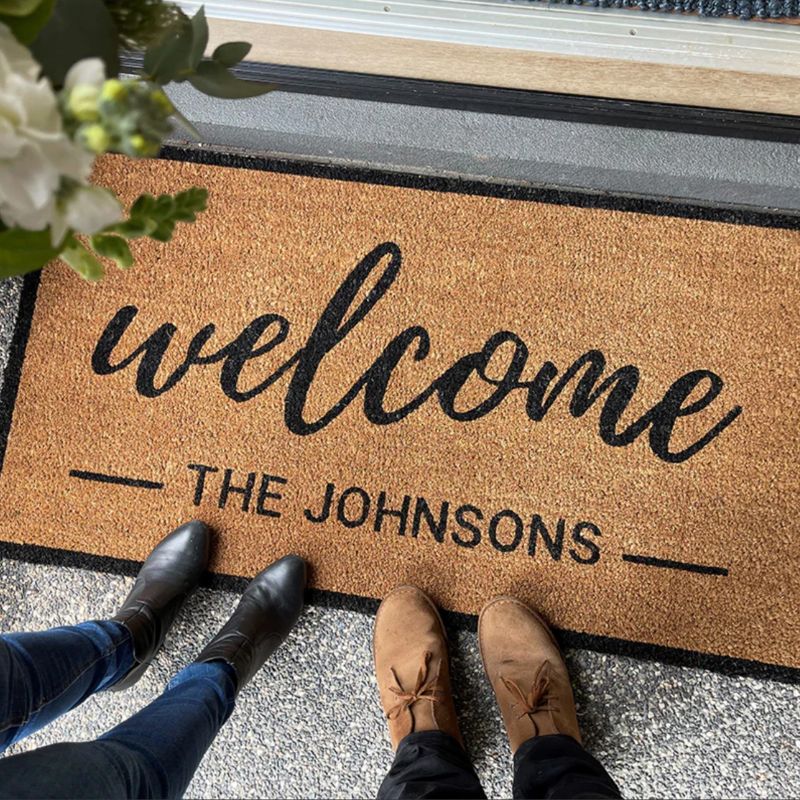 Custom Embossed Surname Coir Doormat | Hamptons Home | Hamptons Home