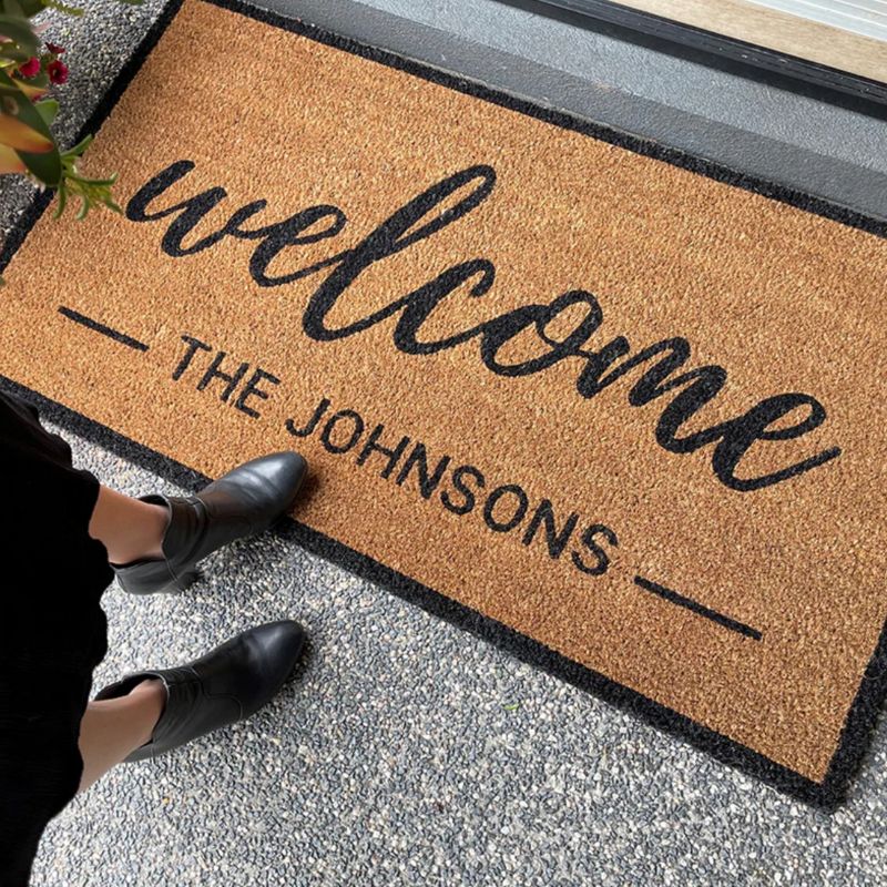 Custom Embossed Surname Coir Doormat | Hamptons Home | Hamptons Home