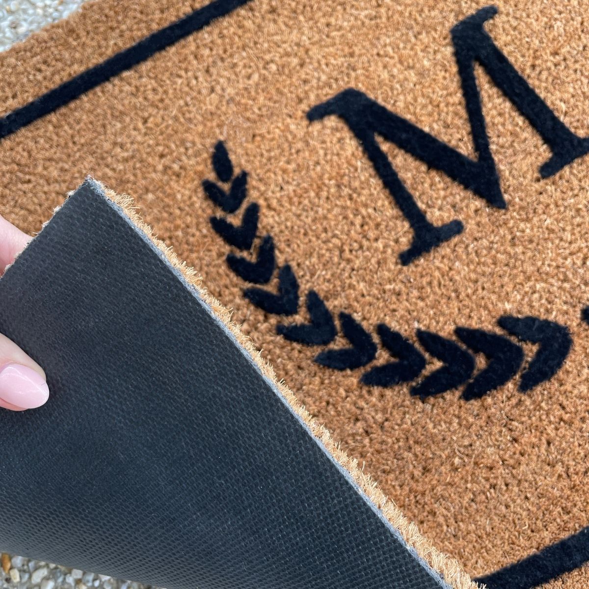 Custom Residence Embossed Coir Doormat | Hamptons Home