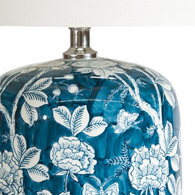 Fiore Ink Blue Bedside Table Lamp | Hamptons Home | Hamptons Home