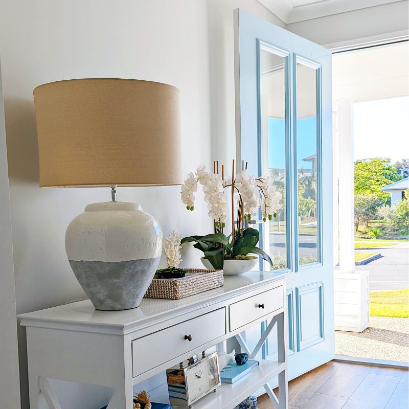 Flo White Bedside Table Lamp | Hamptons Home | Hamptons Home