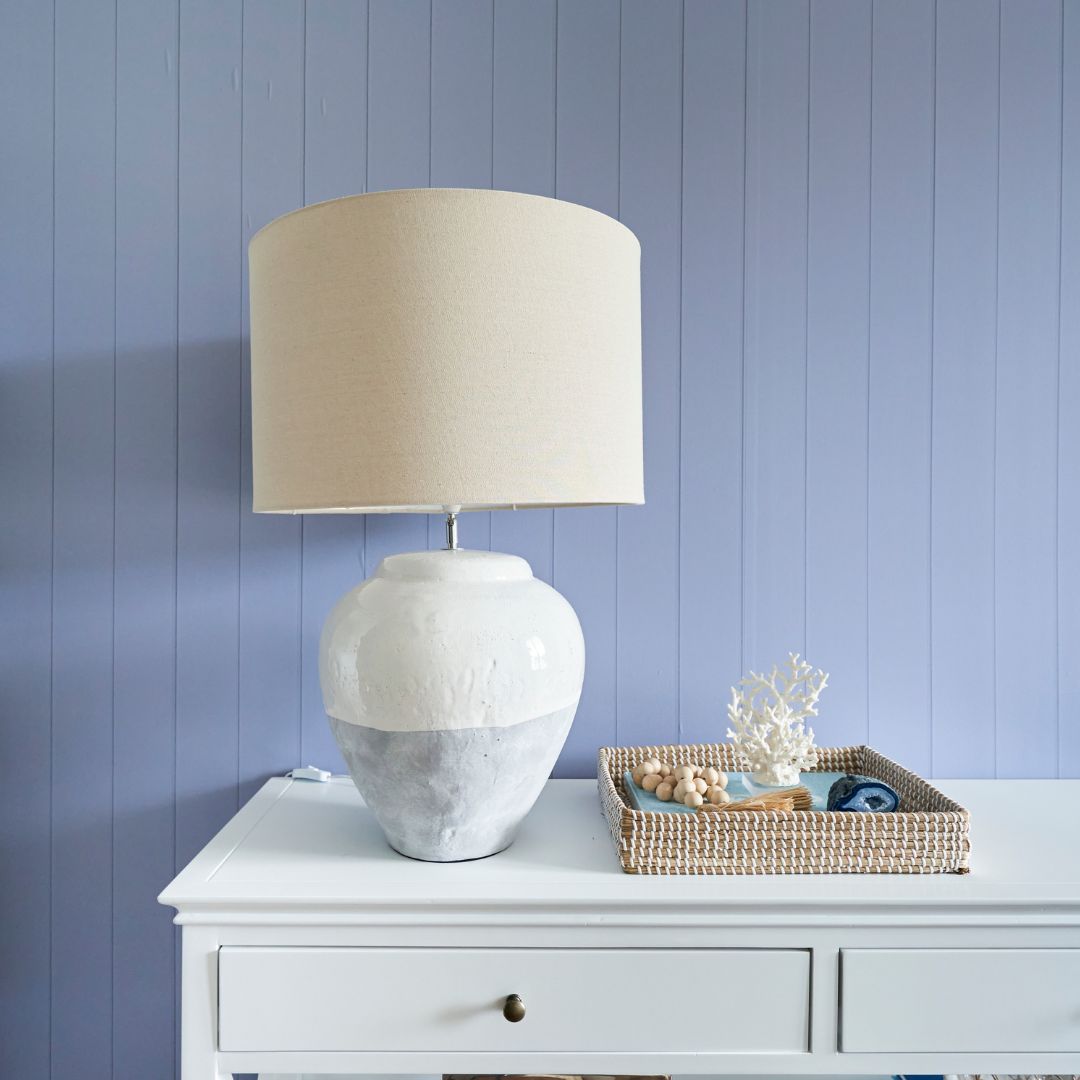 Flo White Bedside Table Lamp | Hamptons Home | Hamptons Home