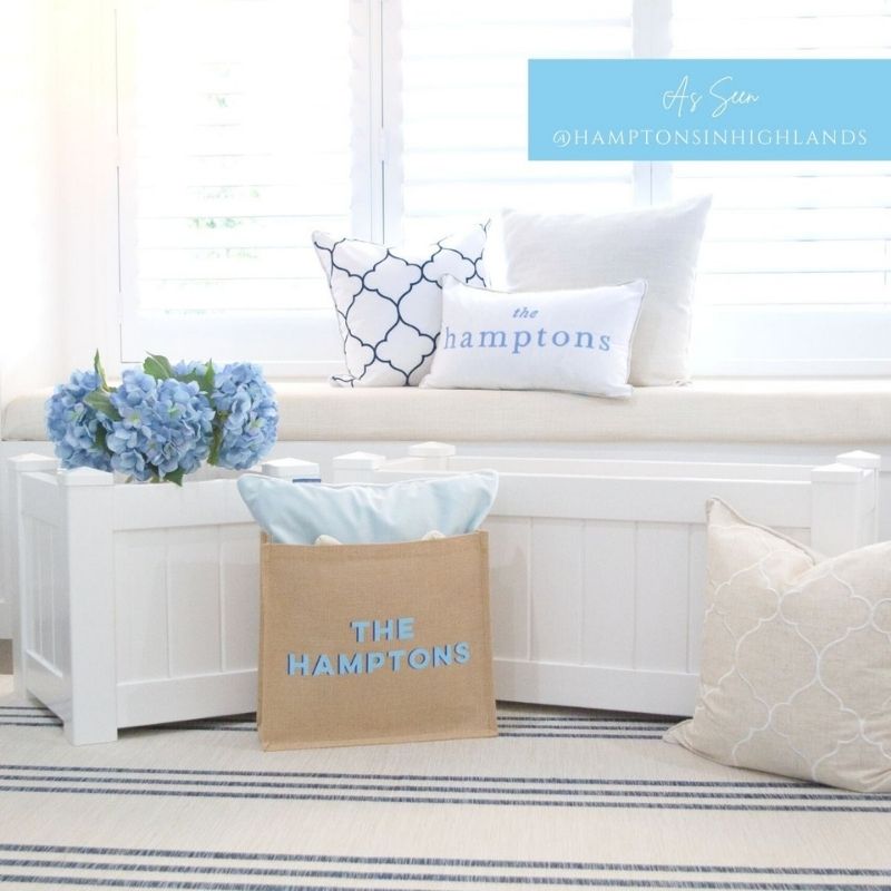 GRANGE Sky Blue Premium Velvet Cushion Cover | Hamptons Home | Hamptons Home