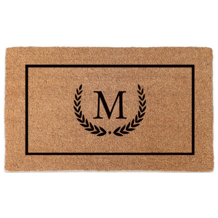 Doormat Initial Insert Personalised Initial Coir Doormat | Hamptons Home