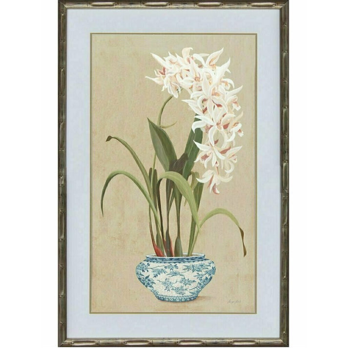 Orchid Bamboo Framed Wall Art Hamptons Home
