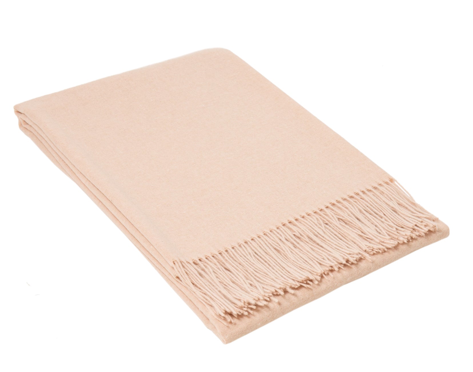 MILLIE Blush Merino Wool Blend Throw Blanket Online | Hamptons Home