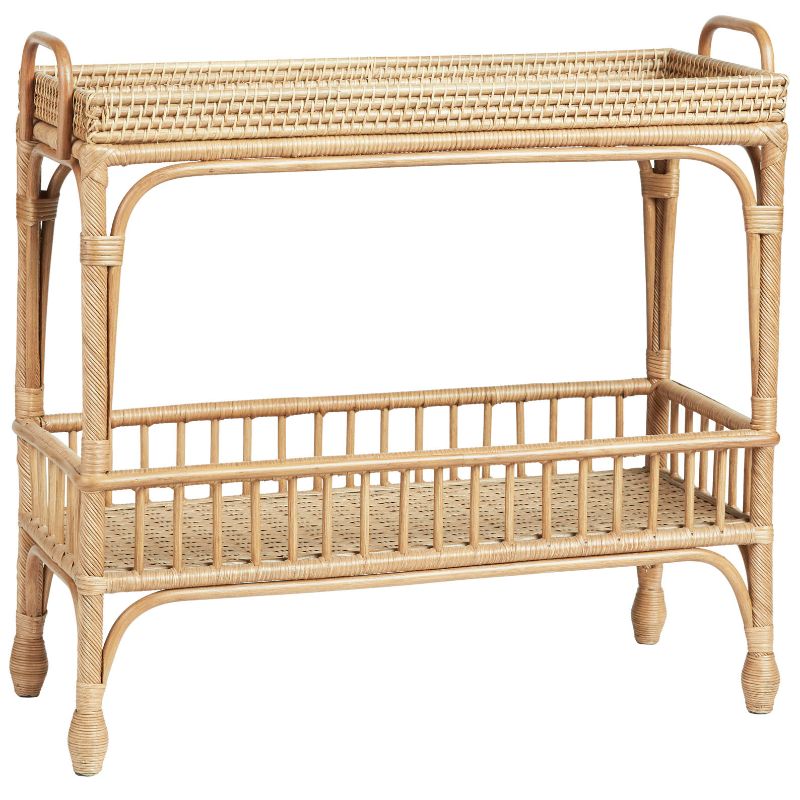 Palm Springs Bar Cart Rattan Natural | Hamptons Home | Hamptons Home