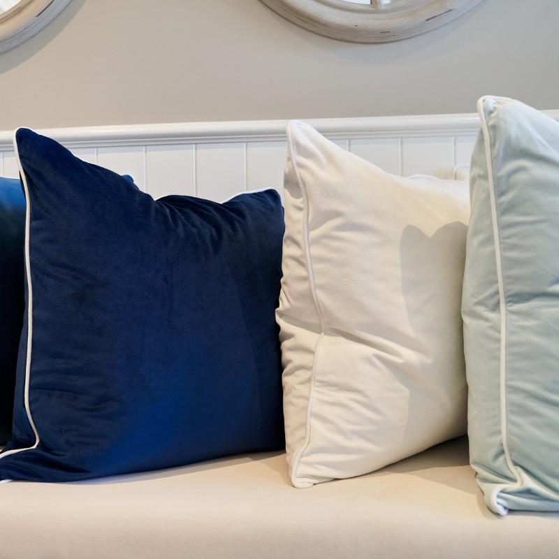 SARINA Snow White Premium Velvet Cushion Cover | Hamptons Home | Hamptons Home