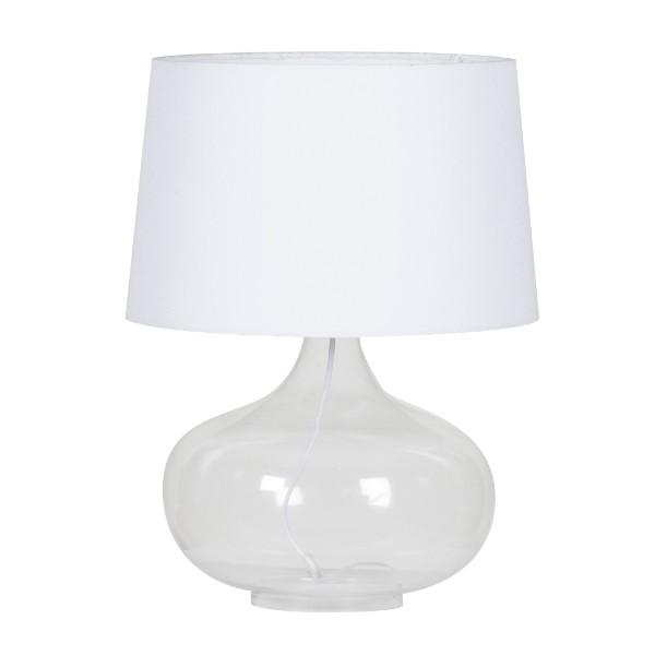 Emery Transparent Bedside Table Lamp | Hamptons Home | Hamptons Home