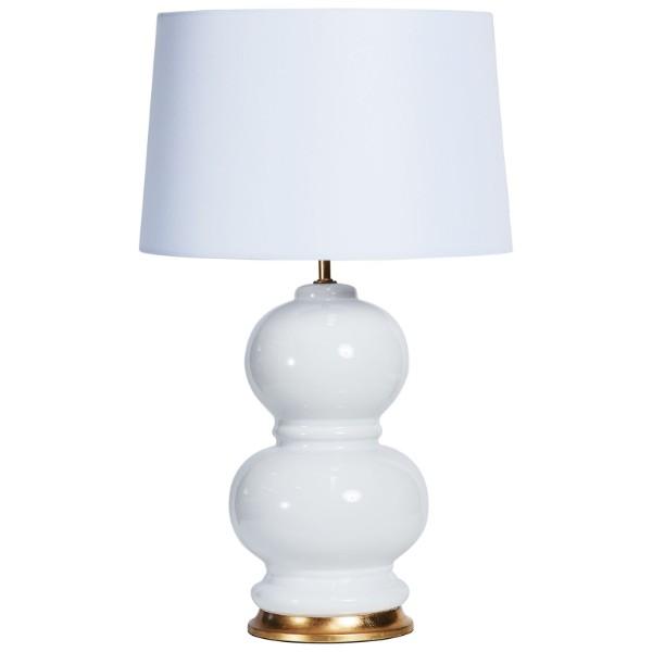 Pearl White Bedside Table Lamp  | Hamptons Home | Hamptons Home