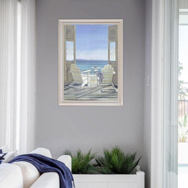 Hamptons Adirondack Chairs Seaview Framed Wall Art | Hamptons Home | Hamptons Home